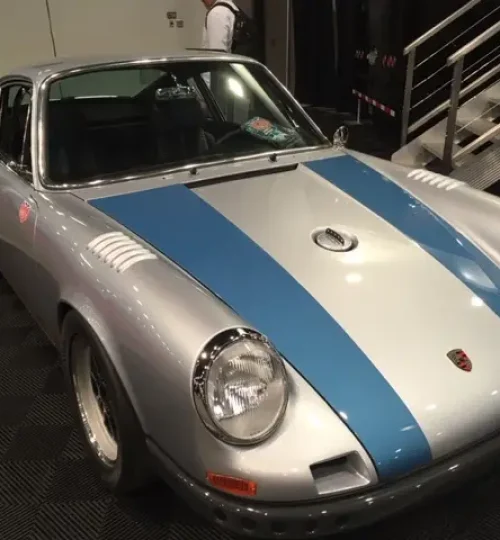 Porsche 911S SCCA race suspension hood gas fill